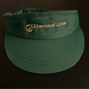 Vintage Chemical Lime Embroidered Visor Hat Otto Cap Green Adjustable Towel